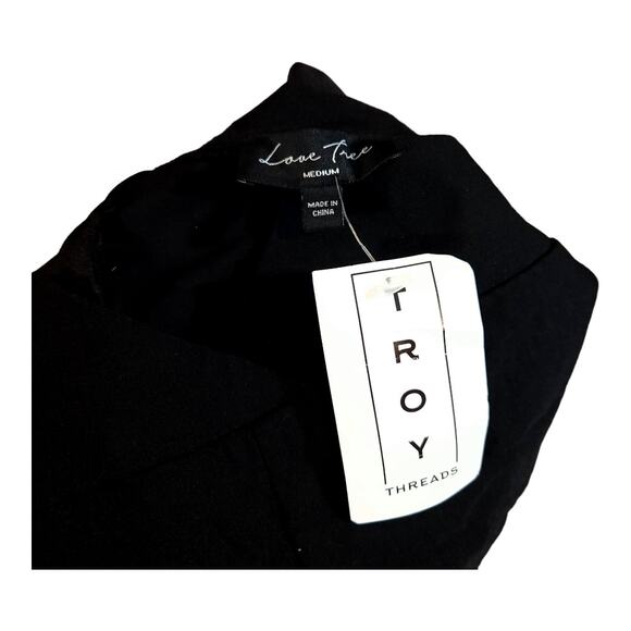 Love Tree Black High Waisted Tie-Waist Shorts Feminine Summer Women's M NWT - Picture 5 of 5